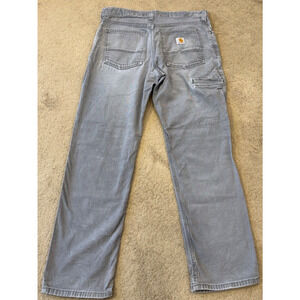 Carhartt Rugged Relaxed Fit Grey Canvas Work Pants Size 31x30